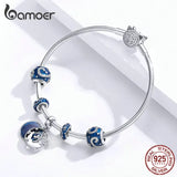 925 Silver Starry Sky Enamel Charm for European Bracelet DIY