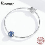 925 Silver Starry Sky Enamel Charm for European Bracelet DIY