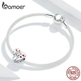 925 Silver Sweet Time Charm Bracelet Bangle DIY Jewelry BSC358
