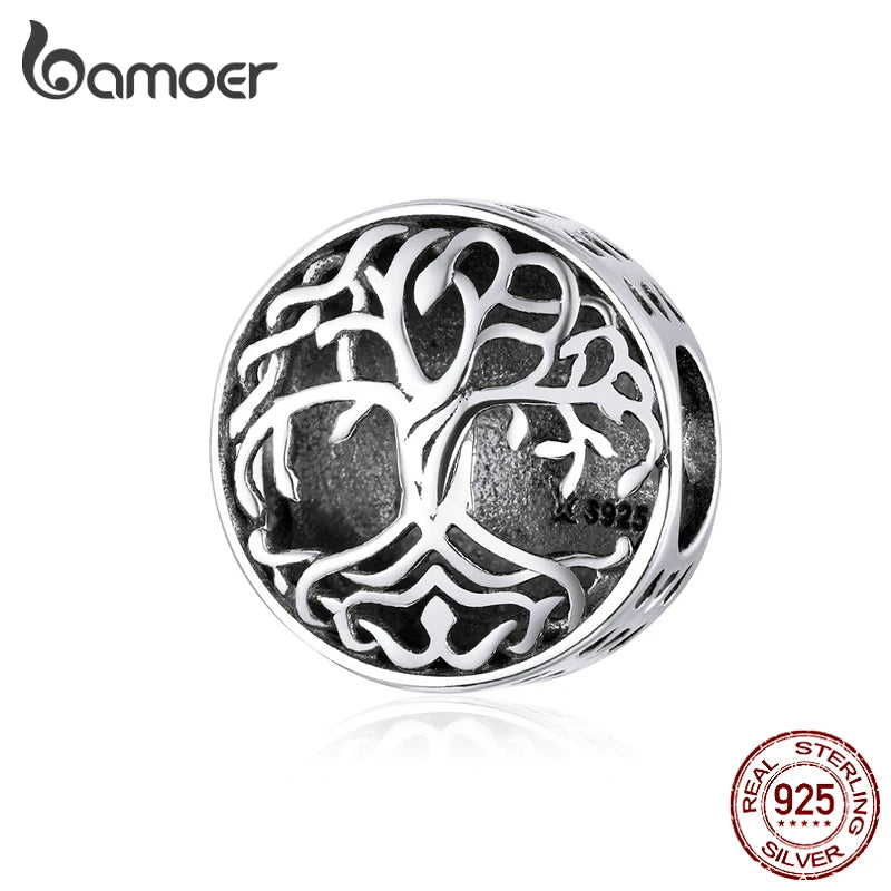 925 Silver Tree of Life Charm Bead for Bracelet Vintage Beads