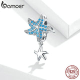 925 Silver Starfish Pendant Charm for Women Bracelet DIY