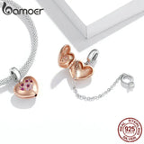 925 Silver Promise of Love Safety Chain Charm for DIY Bracelet BSC396