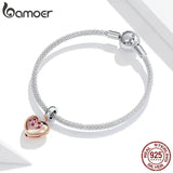 925 Silver Promise of Love Safety Chain Charm for DIY Bracelet BSC396