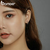 925 Silver Rose Vine Stud Earrings for Women and Men