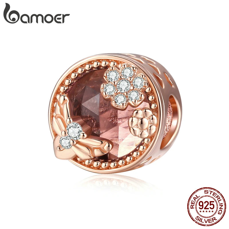 925 Silver Secret Garden Charm for Beads Bracelet DIY Jewelry BSC389