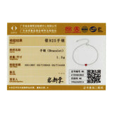 925 Silver Red Heart Chain Bracelet for Women Enamel Fine Jewelry