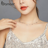 925 Silver Moon & Star Pendant Necklace for Women SCN420