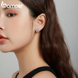 Colorful Tree of Life Silver Earring Stud Jewelry