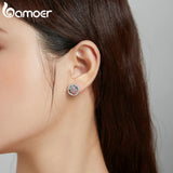 Colorful Tree of Life Silver Earring Stud Jewelry