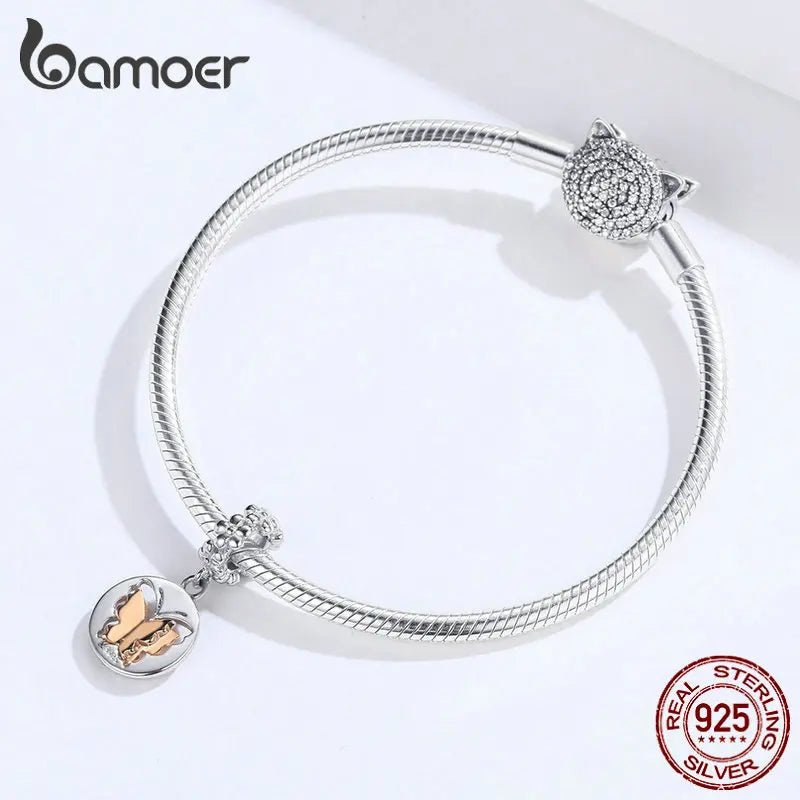 Biocolor Rose Butterfly Pendant Charm for Women