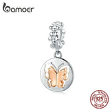 Biocolor Rose Butterfly Pendant Charm for Women