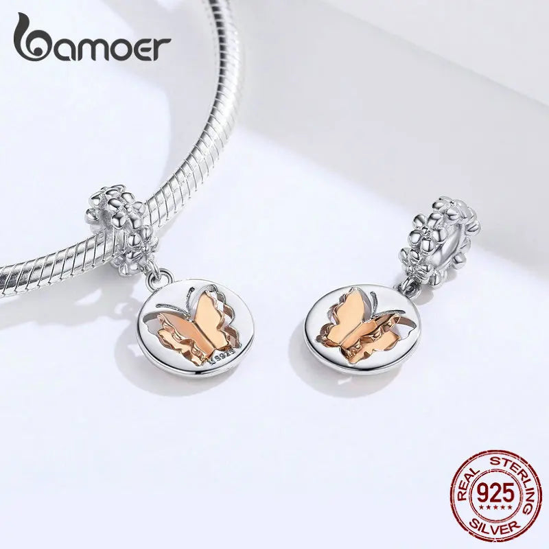 Biocolor Rose Butterfly Pendant Charm for Women