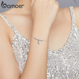 Bohemia Feather Silver Chain Bracelet 925 Sterling Silver Jewelry SCB181