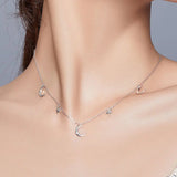 CZ Link Chain Necklace Choker 925 Sterling Silver Jewelry