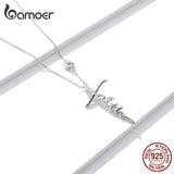 Cross Faith Crystal 925 Silver Necklace Choker Jewelry BSN231