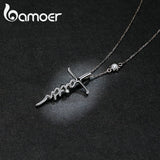 Cross Faith Crystal 925 Silver Necklace Choker Jewelry BSN231