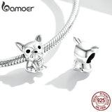 925 Silver Bulldog Metal Bead for Women Jewelry Making