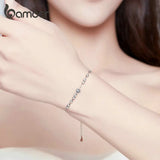 Daisy Flower Chain Bracelet 925 Sterling Silver Women Girl Accessory