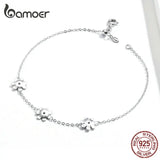Daisy Flower Link Bracelet 925 Sterling Silver Lovely Anti-allergy Gift SCB165