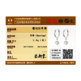 Sterling Silver Dangle Earrings with Bright Stars Charm for Women