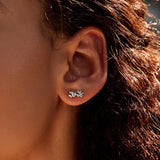 925 Sterling Silver Dog Paw Stud Earrings