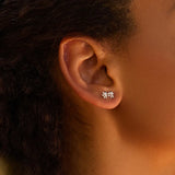 925 Sterling Silver Dog Paw Stud Earrings