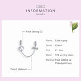 925 Sterling Silver Safety Chain for Bracelet with Silicone Stopper