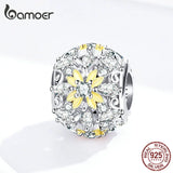 Enamel Flower Round Beads for Women Jewelry Making