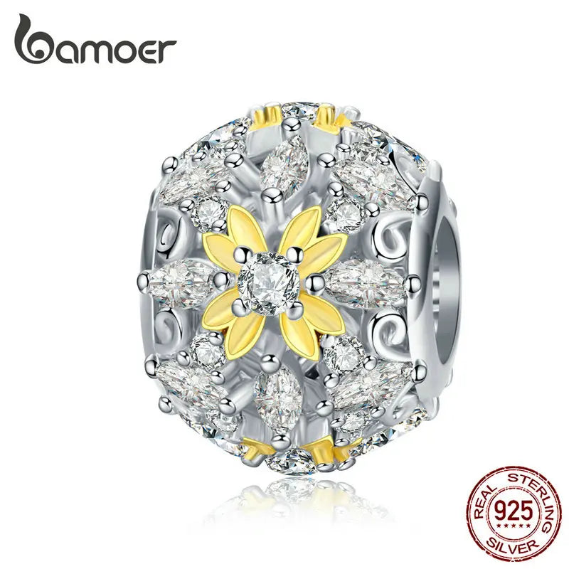 Enamel Flower Round Beads for Women Jewelry Making