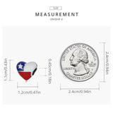 925 Silver Chile Flag Heart Charm for Women Bracelet Bangle Gift