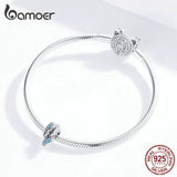 925 Silver Snake Charm for 3mm Bracelet Retro Metal Bead