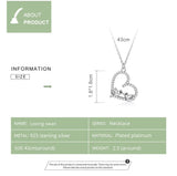 925 Silver Loving Bird Pendant Necklace for Women
