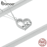 925 Silver Loving Bird Pendant Necklace for Women