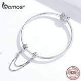 925 Silver Safety Box Chain Charm for Bracelet with Silicone SCC1419