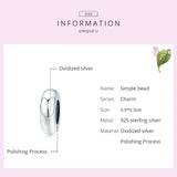 925 Sterling Silver Minimalist Stopper Charm for Bracelet