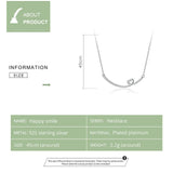 925 Silver Smile Heart Necklace Short Necklaces Mode Collar SCN381