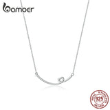 925 Silver Smile Heart Necklace Short Necklaces Mode Collar SCN381