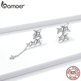 925 Sterling Silver Starry Earrings Hypoallergenic Orecchini BSE461