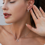 925 Silver Shape of Love Necklace for Women SCN347