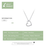 925 Silver Shape of Love Necklace for Women SCN347