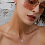 925 Silver Shape of Love Necklace for Women SCN347