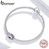 Colorful Elephant 925 Silver Enamel Charm Pendant for Bracelet DIY Jewelry