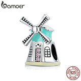 Silver Windmill Charm for Beads Bracelet DIY SCC1739