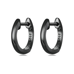 Sterling Silver 925 Rose Hoop Earrings Female Jewelry SCE808