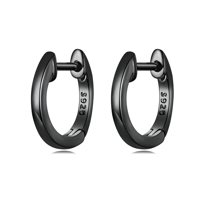 Sterling Silver 925 Rose Hoop Earrings Female Jewelry SCE808