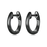 Sterling Silver 925 Rose Hoop Earrings Female Jewelry SCE808