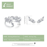 925 Silver Wheat Earrings Studs for Women BSE415