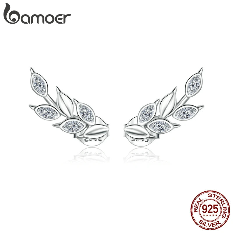925 Silver Wheat Earrings Studs for Women BSE415