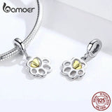 925 Silver Dog Paw Pendant Charm for Bracelet & Bangle