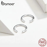 925 Sterling Silver Circle Ear Cuff Earrings SCE647
